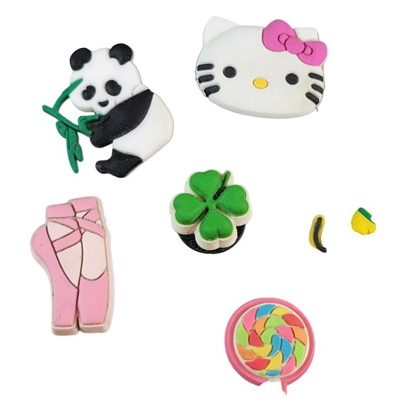 Crocs Charms Jibbitz Other Brands Crown Kitty Sofia Unicorn Ballet Lot Of 15 - Picture 2 of 6